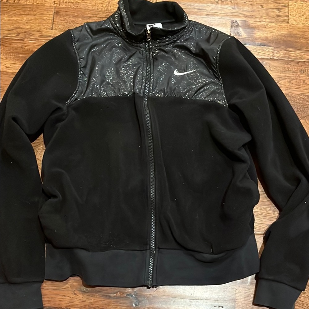 Nike Black and Silver Track Jacket